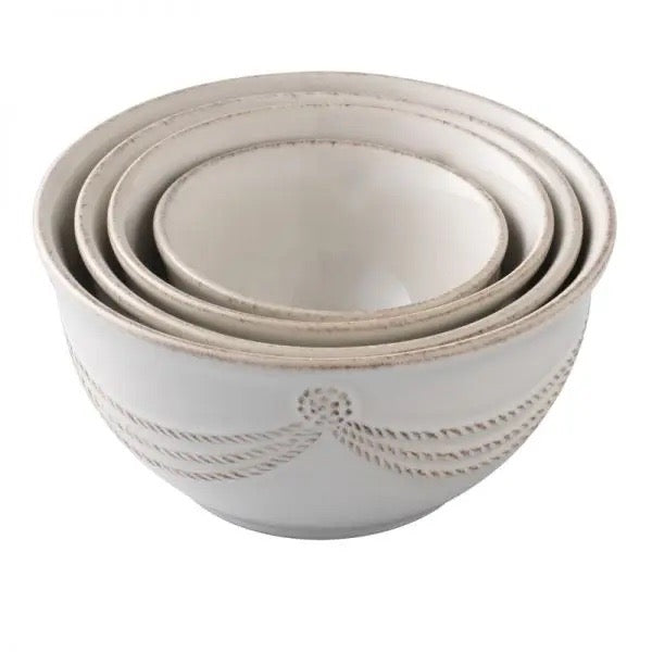 Juliska Berry & Thread Whitewash Nesting Prep Bowls, Set of 4 - Be On Park