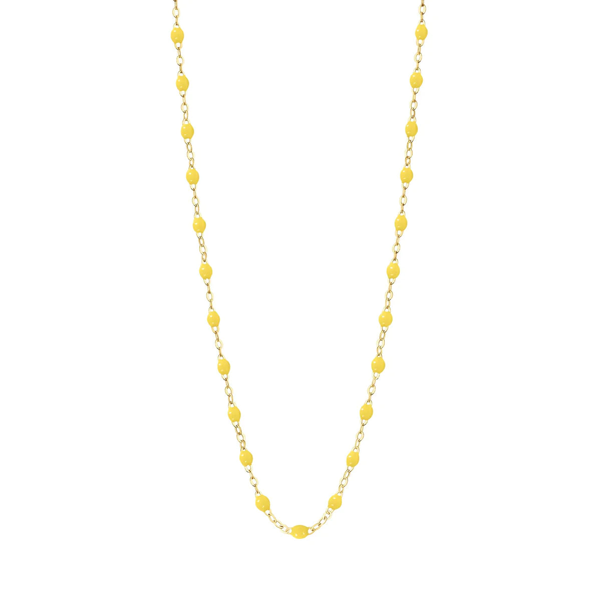 Classic Gigi Clozeau Necklace in Yellow Gold, 16.5", White - Be On Park