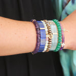 Sydney Evan Beaded Bracelet with Palm Tree Charm - Be On Park