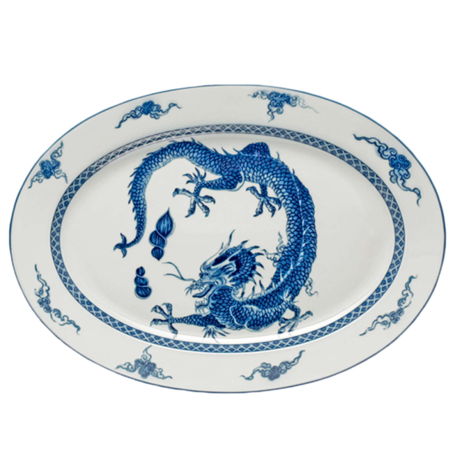 Mottahedeh Blue Dragon Oval Platter - Be On Park