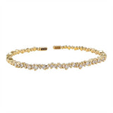 Suzanne Kalan Princess Cut Diamond Bangle Bracelet - Be On Park
