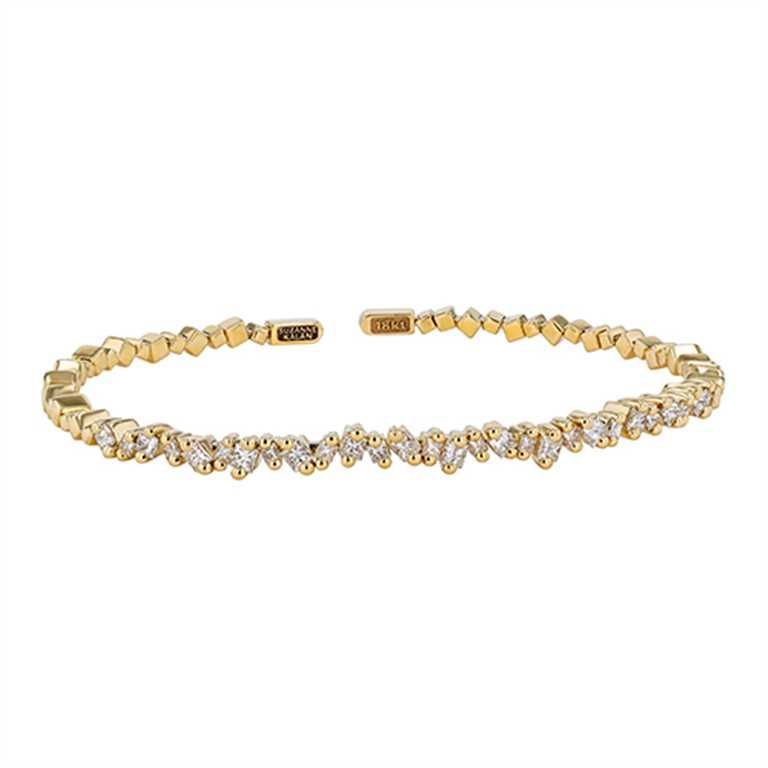Suzanne Kalan Princess Cut Diamond Bangle Bracelet - Be On Park