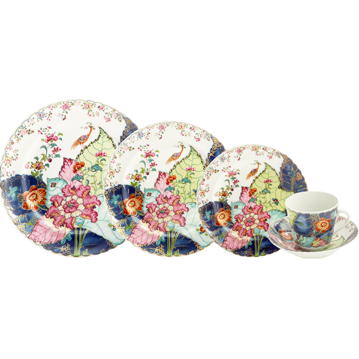 Mottahedeh Tobacco Leaf 5 Piece Place Setting - Be On Park