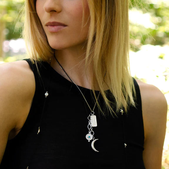 Monica Rich Kosann "DREAM" MOON CHARM WITH SAPPHIRES - Be On Park