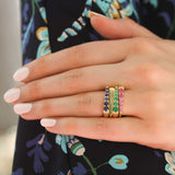 Campbell and Charlotte "The Edge" Pink Sapphire Tapered Stacking Ring - Be On Park