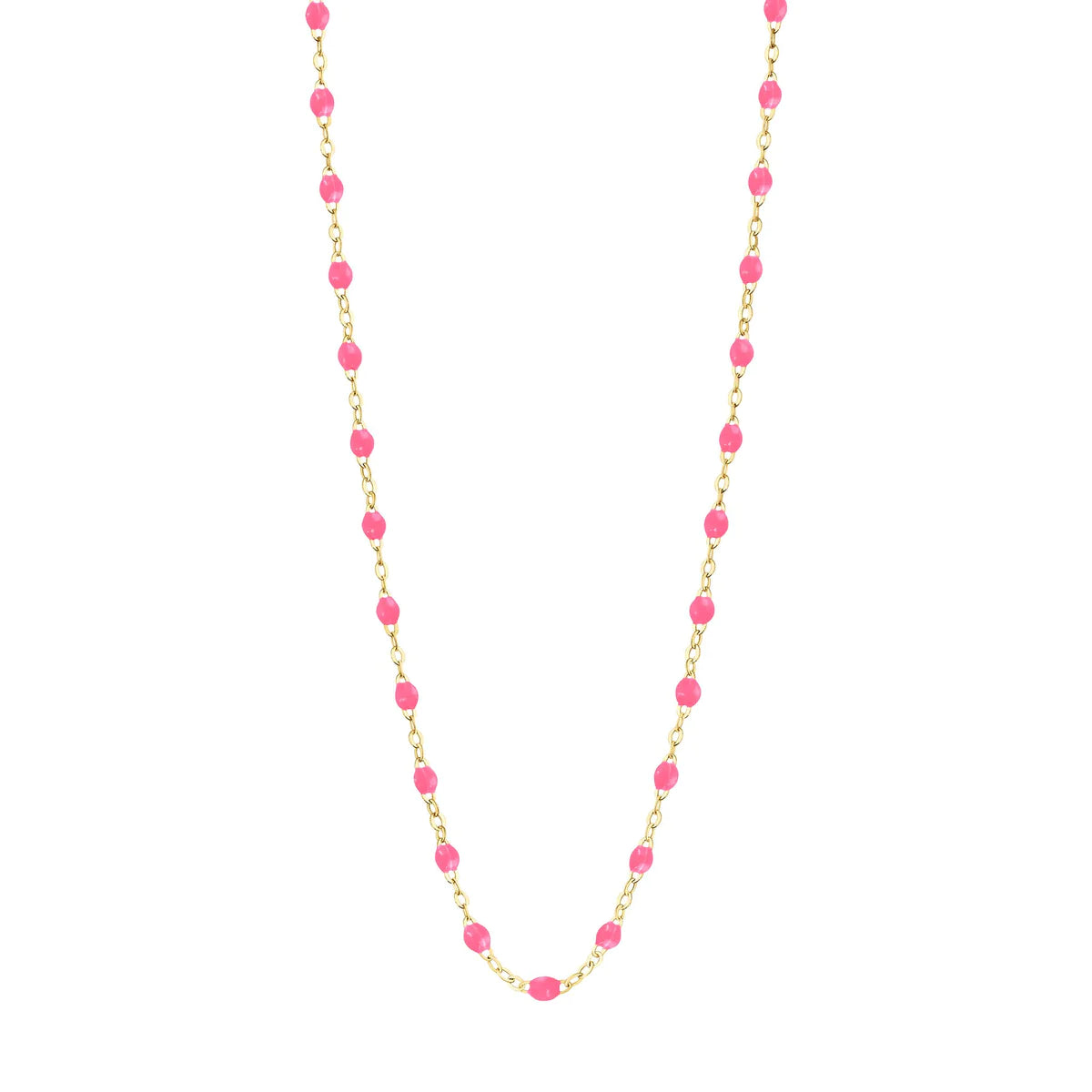 Classic Gigi Clozeau Necklace in Yellow Gold, 16.5", White - Be On Park