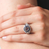 Diamond and Sapphire Millgrained Ring - Be On Park