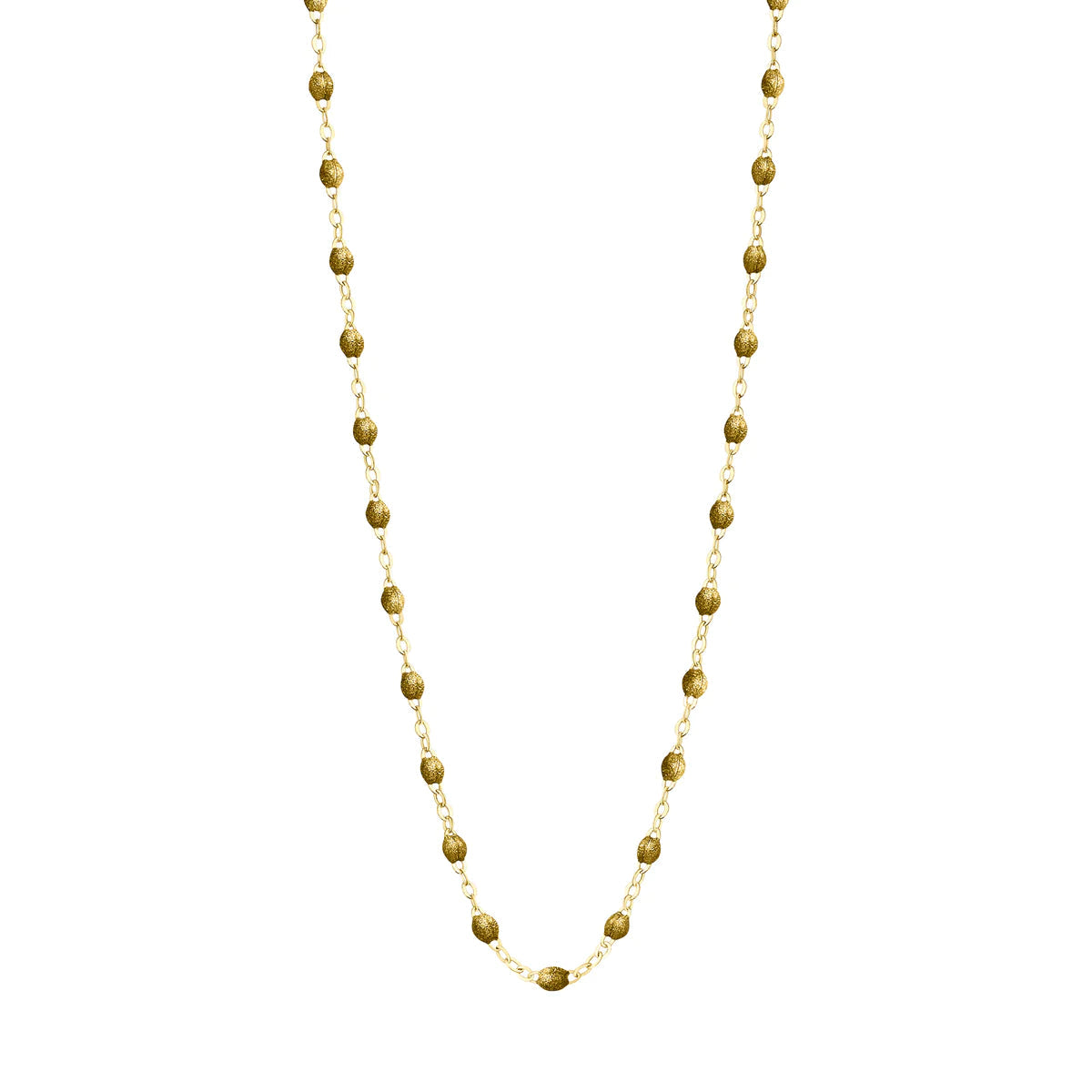 Classic Gigi Clozeau Necklace in Yellow Gold, 16.5", White - Be On Park