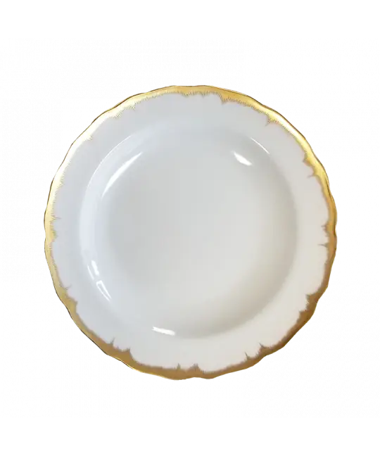 Chelsea Feather Gold Dessert Plate - Be On Park