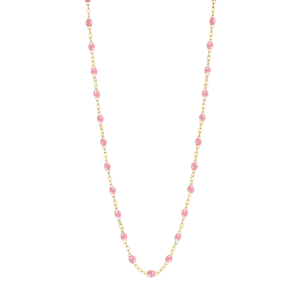 Classic Gigi Clozeau Necklace in Yellow Gold, 16.5", White - Be On Park