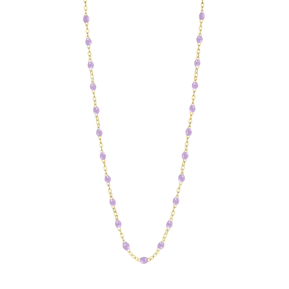 Classic Gigi Clozeau Necklace in Yellow Gold, 16.5", White - Be On Park