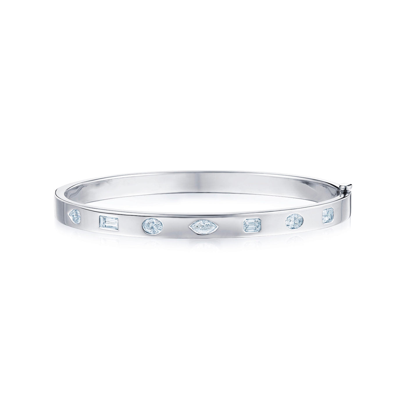 Kwiat Portofino Slim Bangle with Mixed Shape Diamonds - Be On Park