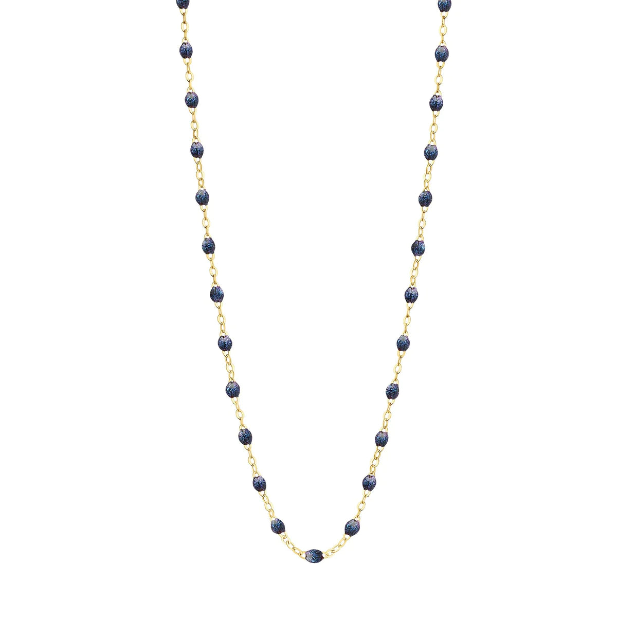 Classic Gigi Clozeau Necklace in Yellow Gold, 16.5", White - Be On Park