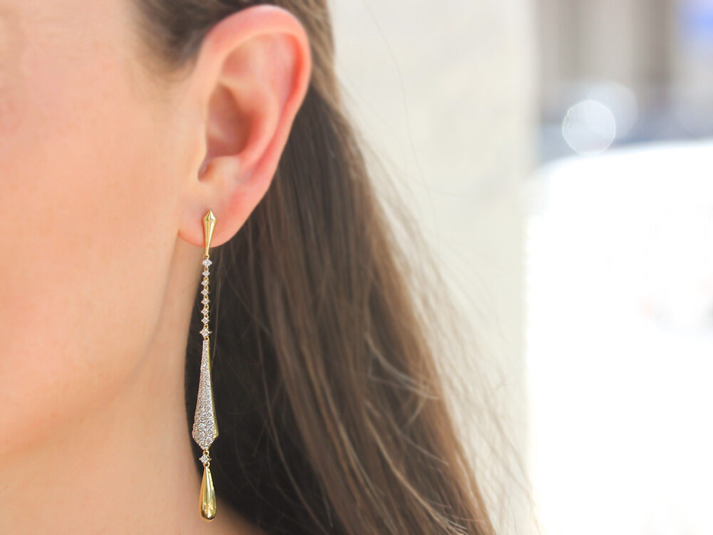 Hulchi Belluni Diamond Drop Earrings - Be On Park