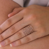 Getana pave diamond bar ring - Be On Park