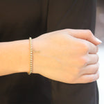 Sydney Evan Gold Beaded Bracelet with Tiny Love Script Charm - Be On Park