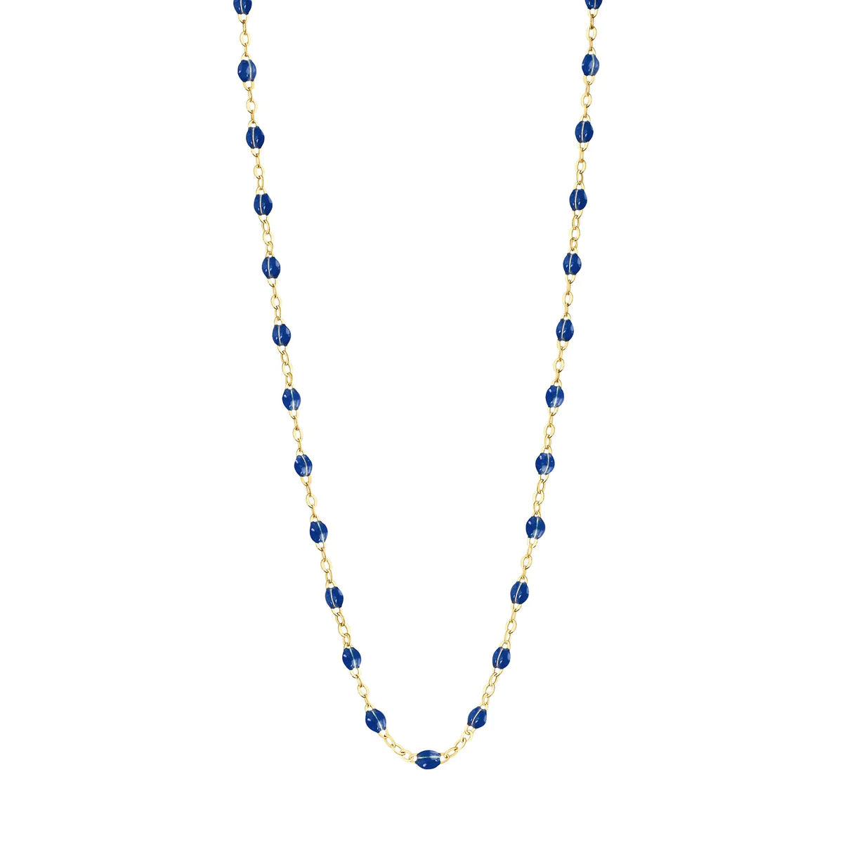 Classic Gigi Clozeau Necklace in Yellow Gold, 16.5", White - Be On Park