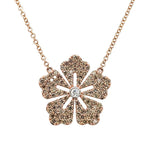 Piranesi x Be On Park Champagne Diamond flower necklace - Be On Park