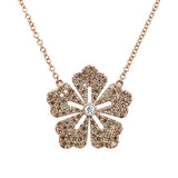 Piranesi x Be On Park Champagne Diamond flower necklace - Be On Park