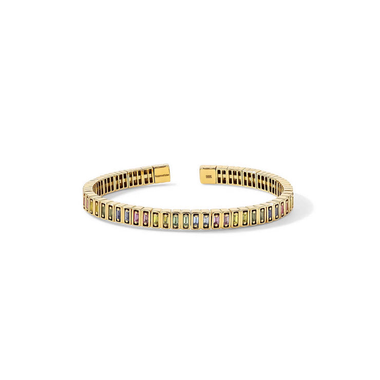 Suzanne Kalan Pastel Sapphire Baguettes Classic Inlay Bangle - Be On Park