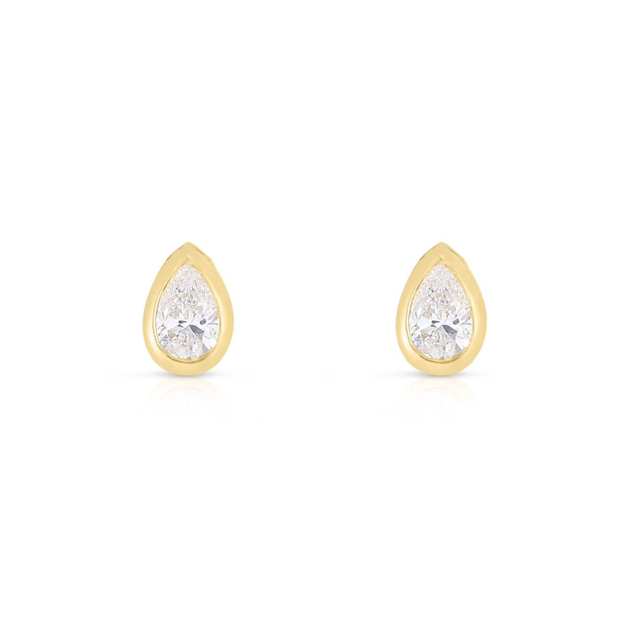 Roberto Coin 18ky Diamond Pearshaped studs - Be On Park