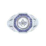 Diamond and Sapphire Millgrained Ring - Be On Park