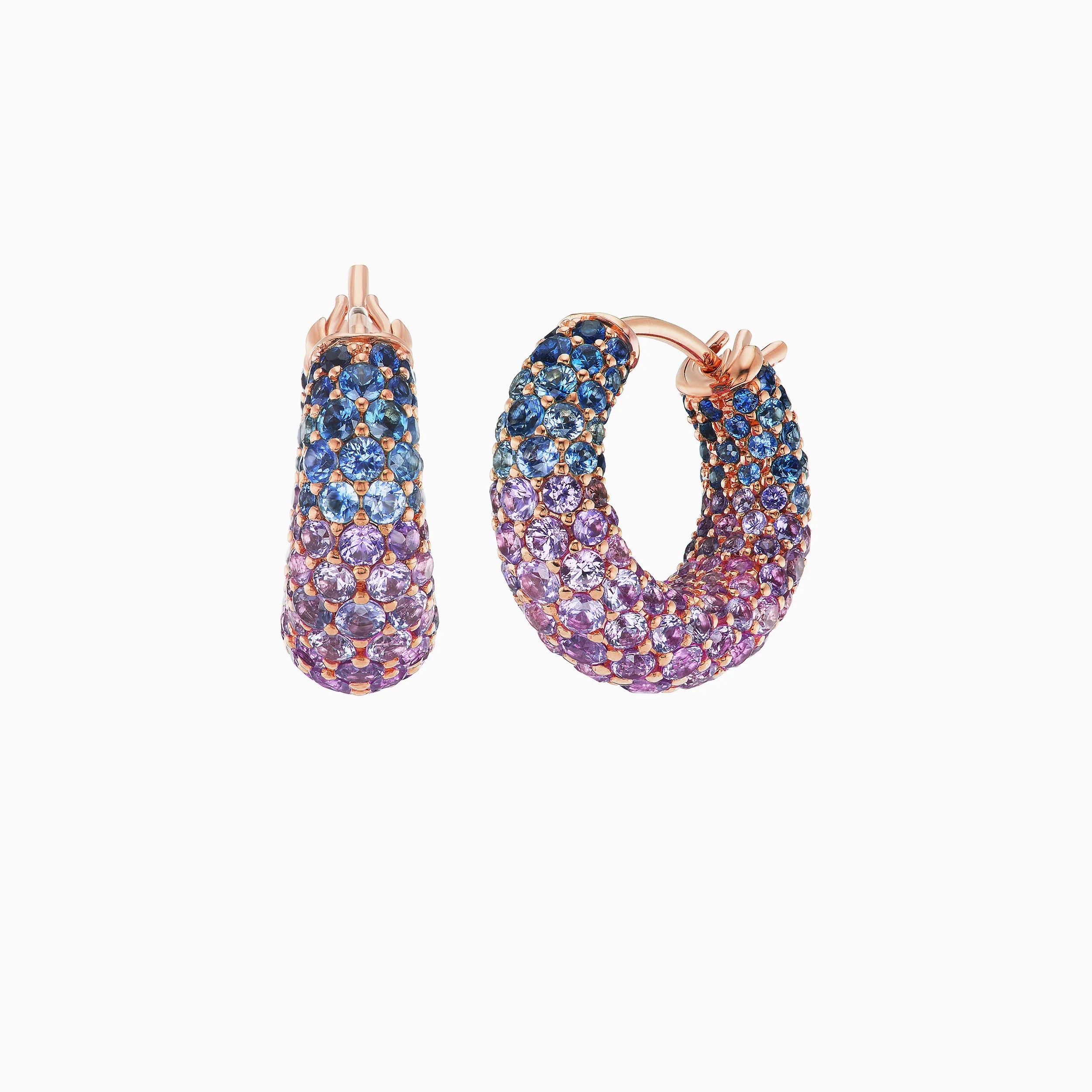 Emily Wheeler Desert Huggie with Ombre Amethyst and Blue Sapphires - Be On Park