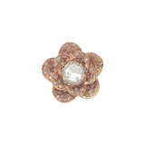Sethi Couture Diamond Flower Cocktail Ring with Center Round Cut Diamond - Be On Park