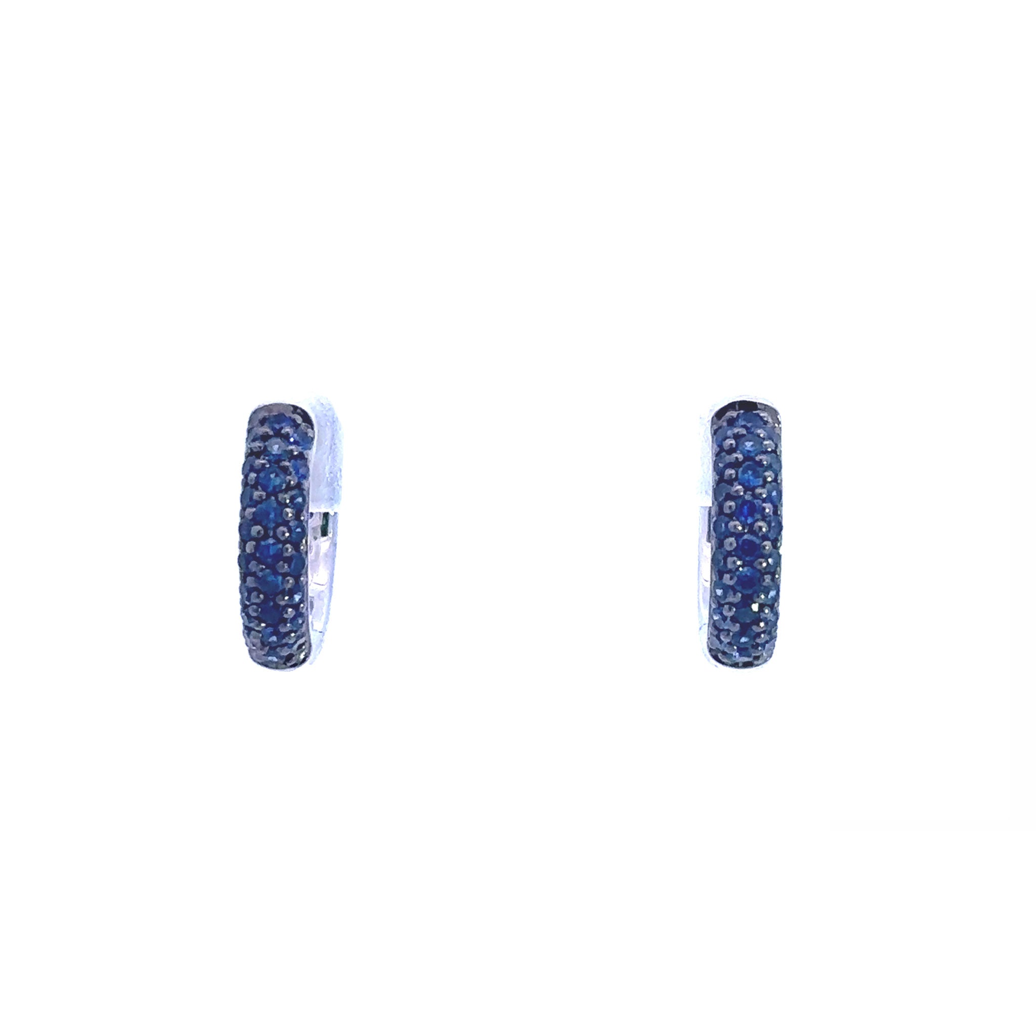 Kwiat blue sapphire moonlight petite huggie hoop earrings - Be On Park