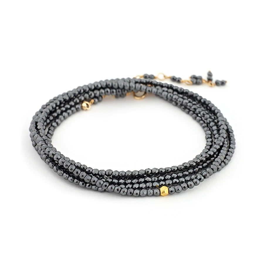 Anne Sportun Hematite Wrap Bracelet - Necklace - Be On Park