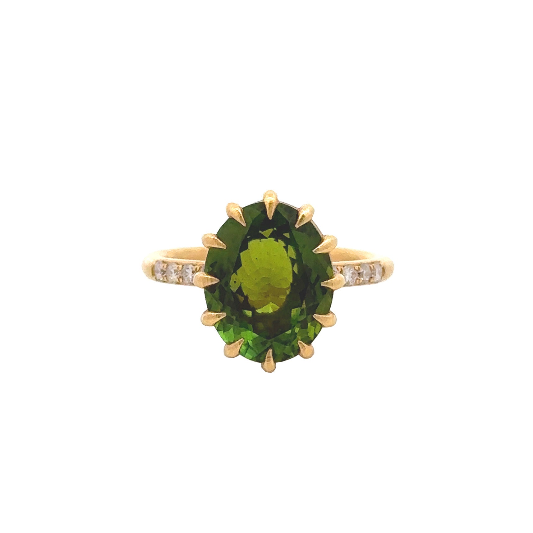 Sutra Jewels Green Tourmaline and Diamond Ring - Be On Park