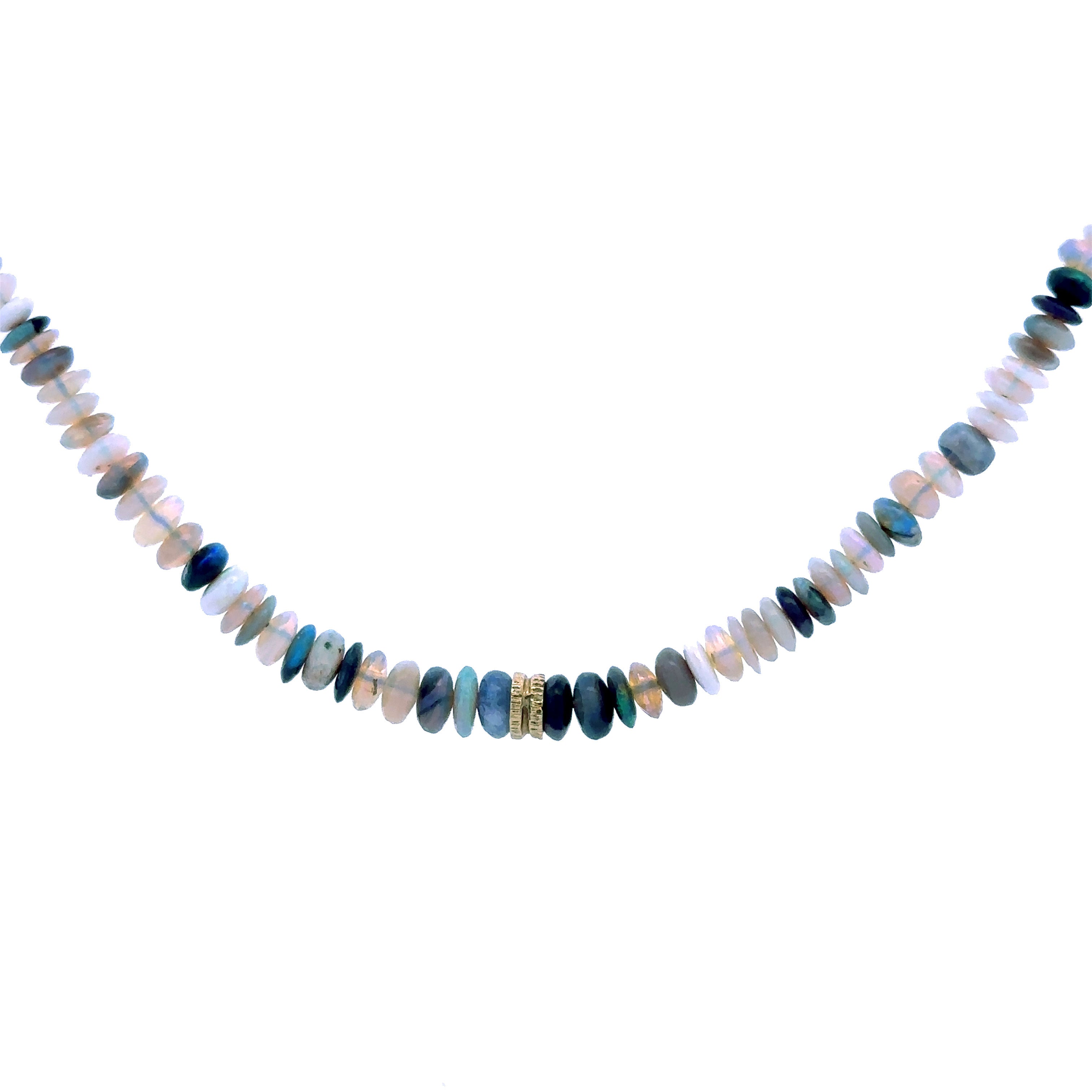 Lauren K 36 Opal and Gold Bead Necklace - Be On Park