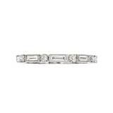 Sethi Couture white baguette and round diamond band size 6.5 - Be On Park