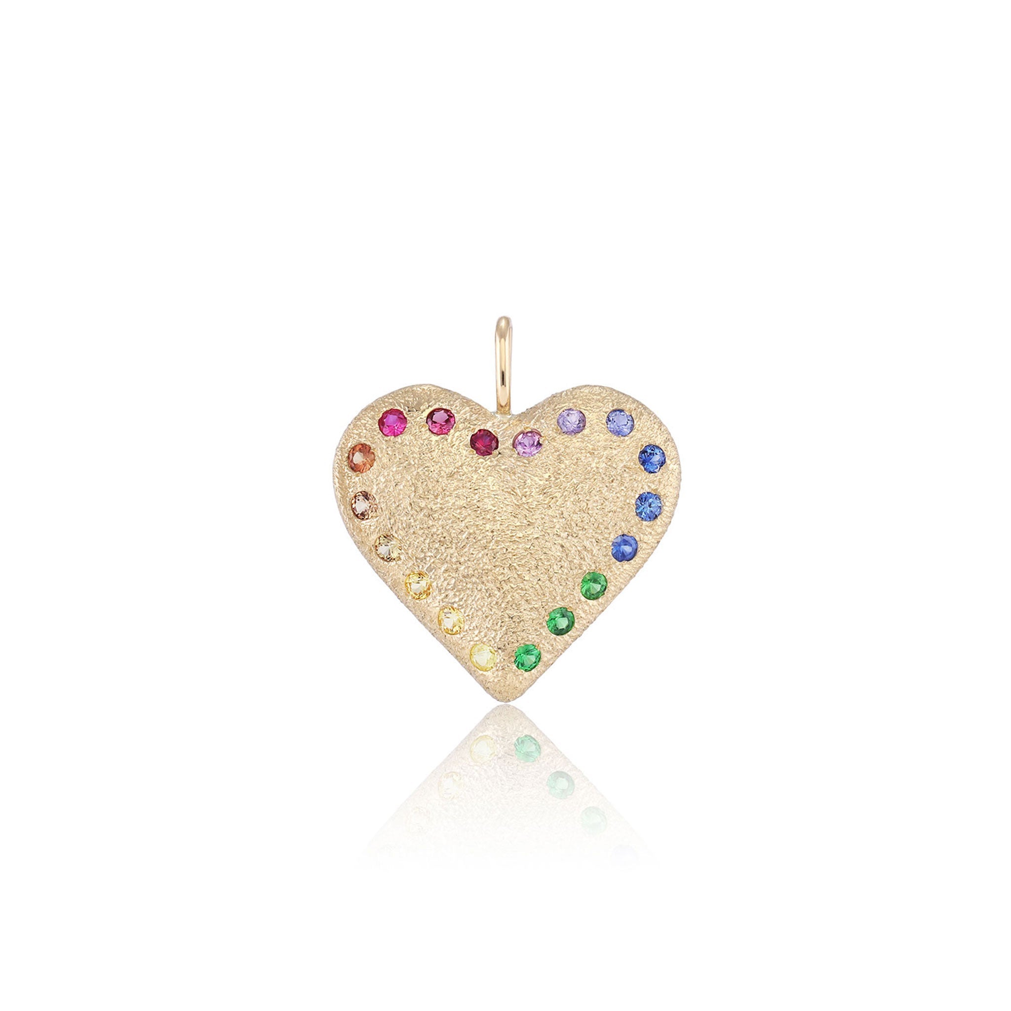 Imperfect Grace Rainbow Puffy Heart Charm - Be On Park