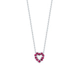 Roberto Coin Pink Sapphire and Diamond Heart Necklace