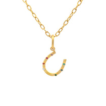 Be x Stephanie Albertson Mixed Gemstone Horseshoe Lucky Charm Pendant - Be On Park