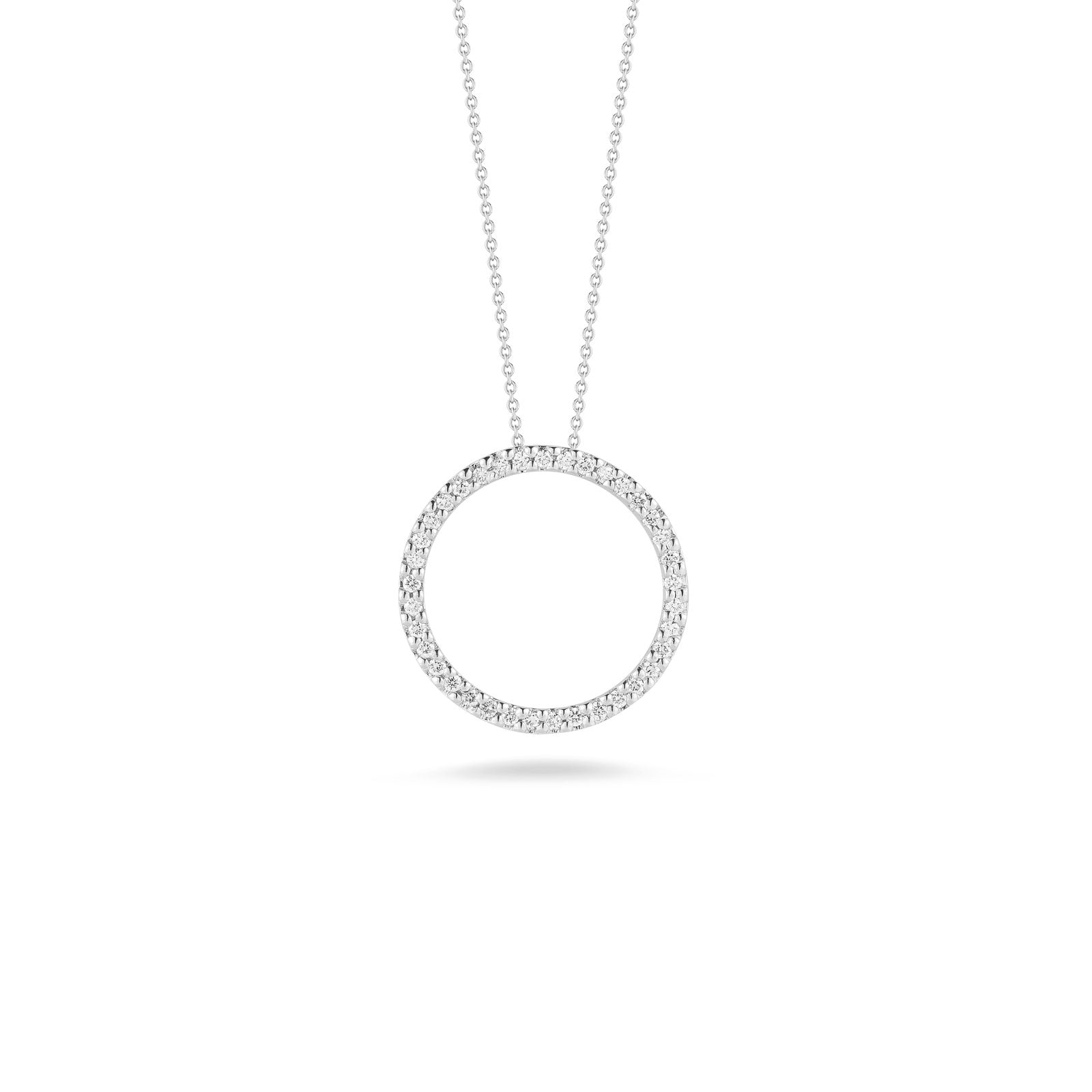 Roberto Coin Tiny Treasures Small Diamond Circle Necklace - Be On Park