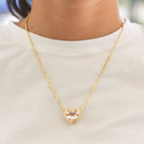 Lauren K X Be On Park Morganite Heart Necklace