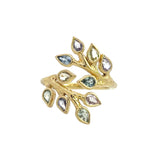 John Apel Multi-color Sapphire Flower Ring