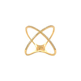 Afarin Diamond "X" Ring