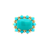 Suzy Landa Sleeping Beauty Turquoise Ring with Diamond