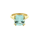 Be x Lauren K Emerald Cut Aquamarine Eagle Claw Ring