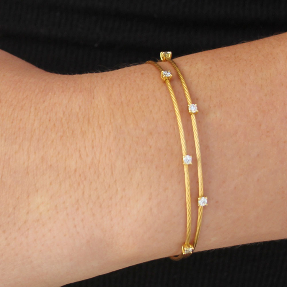 Paul Morelli Double Wrap Bracelet with Diamond - Be On Park