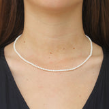 Shy Creation Cultured Pearl Tennis Necklace