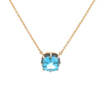 Kwiat Collet Set Solitary Blue Topaz Necklace - Be On Park