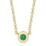 Shy Creation Emerald Bezel Necklace