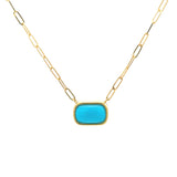 Lauren K Turquoise Cushion Necklace