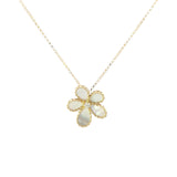 Roberto Coin Mother of Pearl with Diamond Flower Necklace