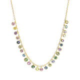 John Apel Multi-Colored Bezel-Set Sapphire Necklace