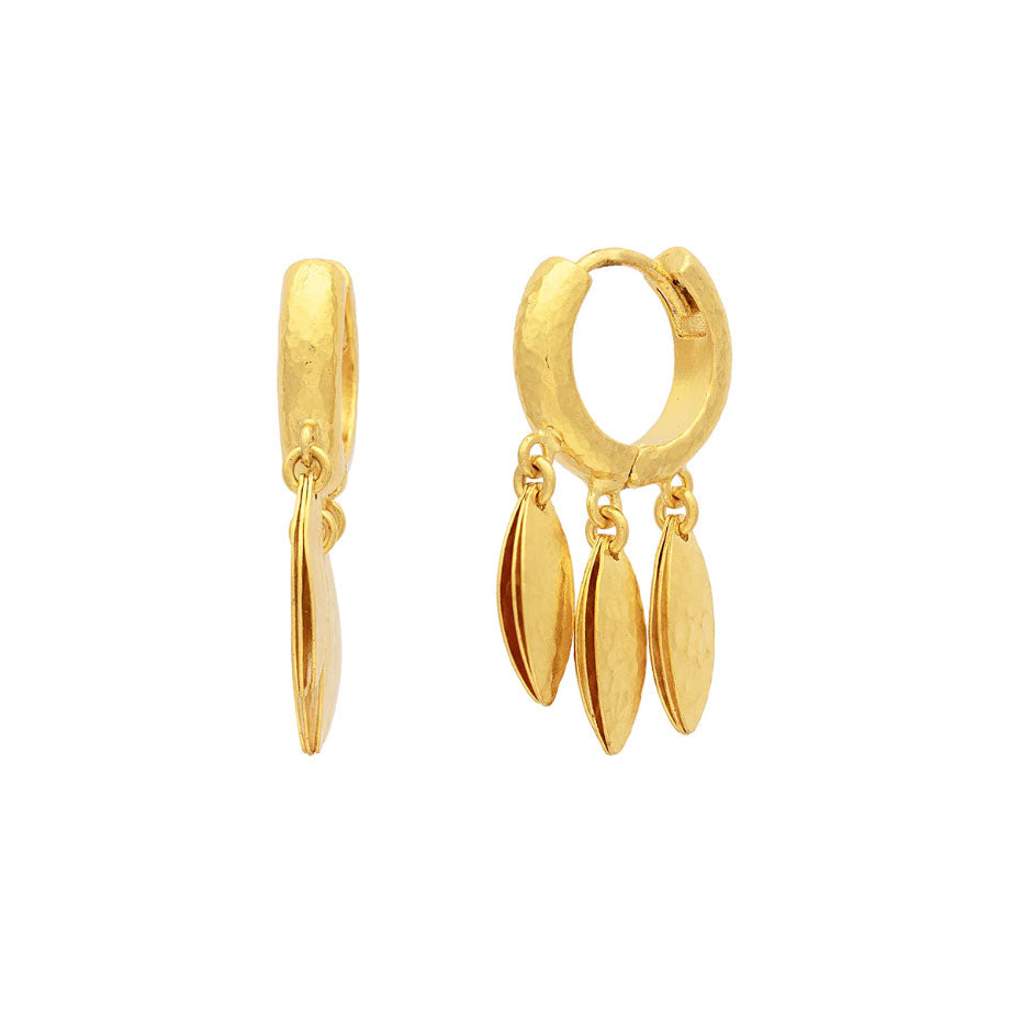 Gurhan 22K Gold Hoops with 24K Flake - Be On Park